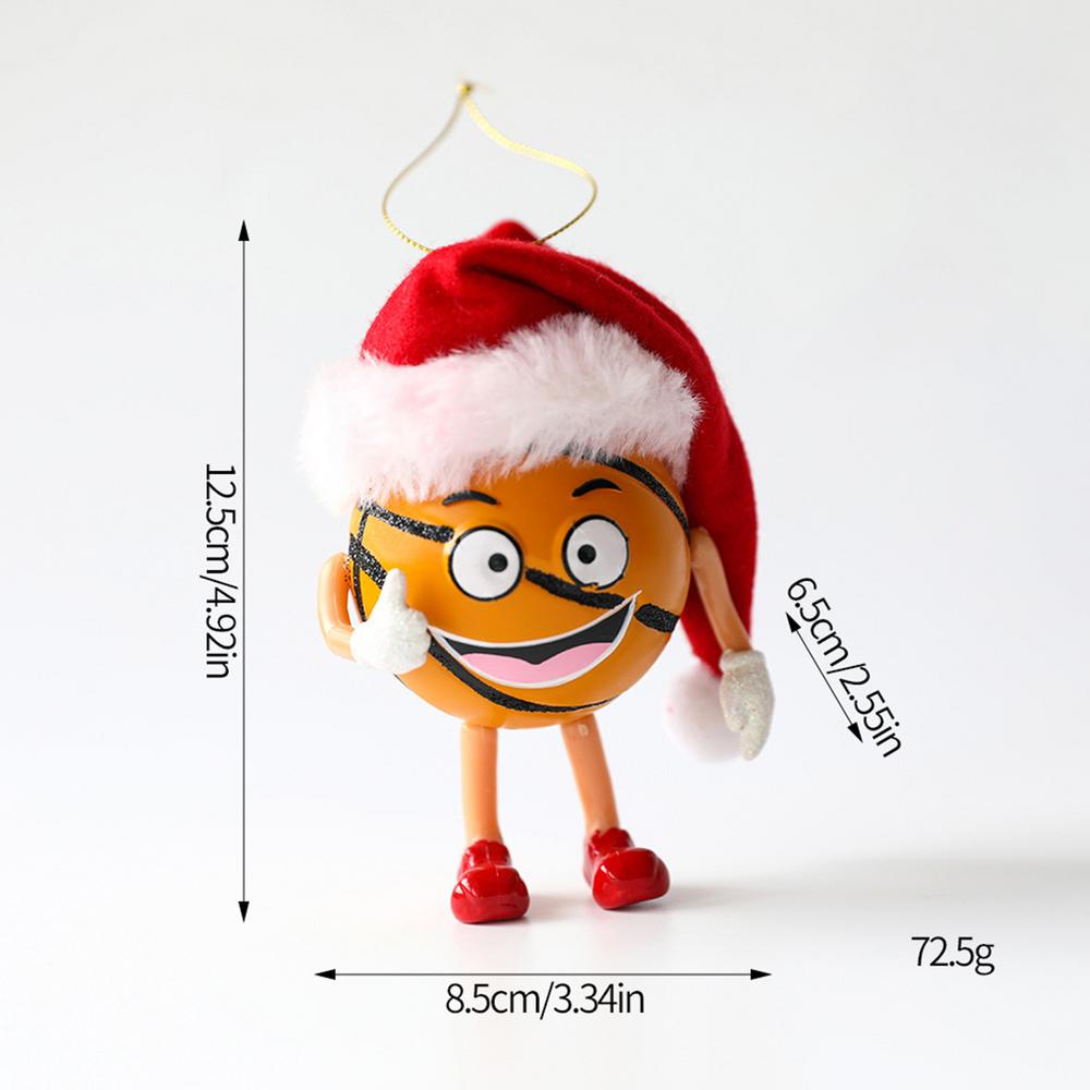 Christmas Sport Ball Ornaments basketball football rugby funny expression Christmas tree decoration Christmas gift ornaments