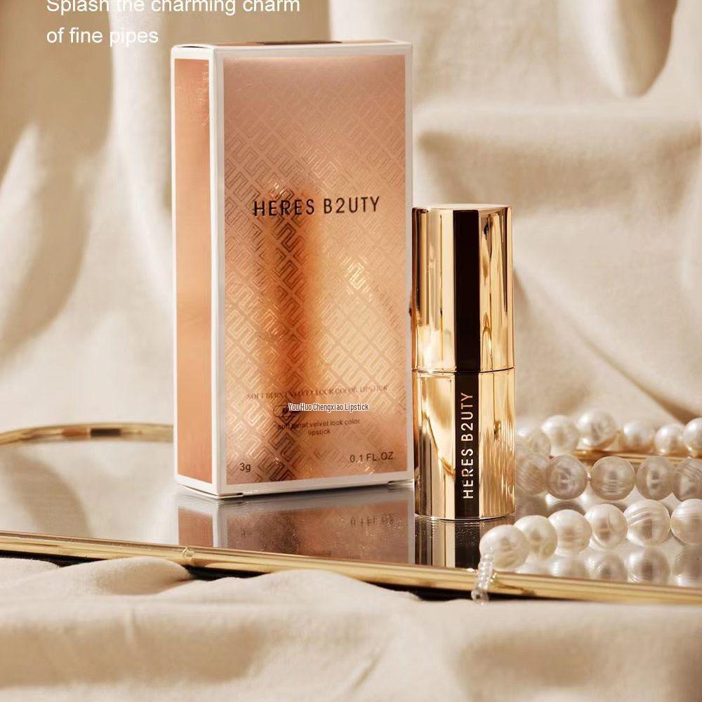 Huris Soft Focus Velvet Lipstick – Matte, Non-Drying, Non-Stick, Perfect for Parties