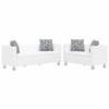 Sofa Set - Maison Exclusive - 2 and 3 Seater - White Faux Leather - Solid Wood Frame