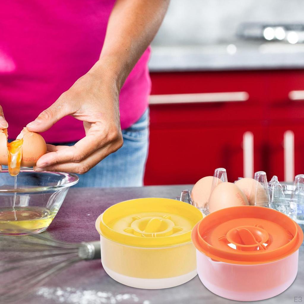 Eiertrenner, 13 x 7 cm, großes Fassungsvermögen, kann 5 Eier verarbeiten, praktisches Sieb, Backwerkzeuge