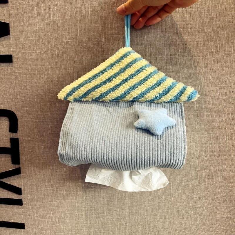 Small House Design Hanging Tissue Box - Cute Style Multipurpose for Bathroom and Kitchen
