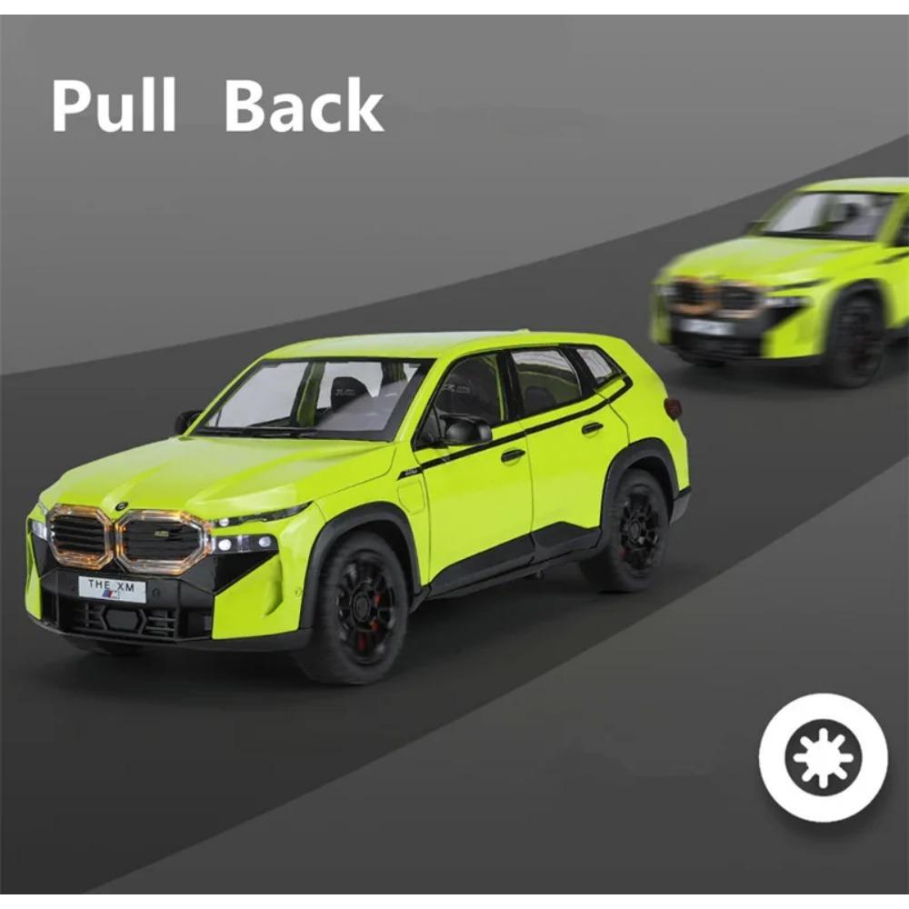 1/24 BMW The XM SUV Alloy Sports Car Model Diecast Metal Toy Car Vehicles Model Simulation Sound and Light Collection Childrens Gift