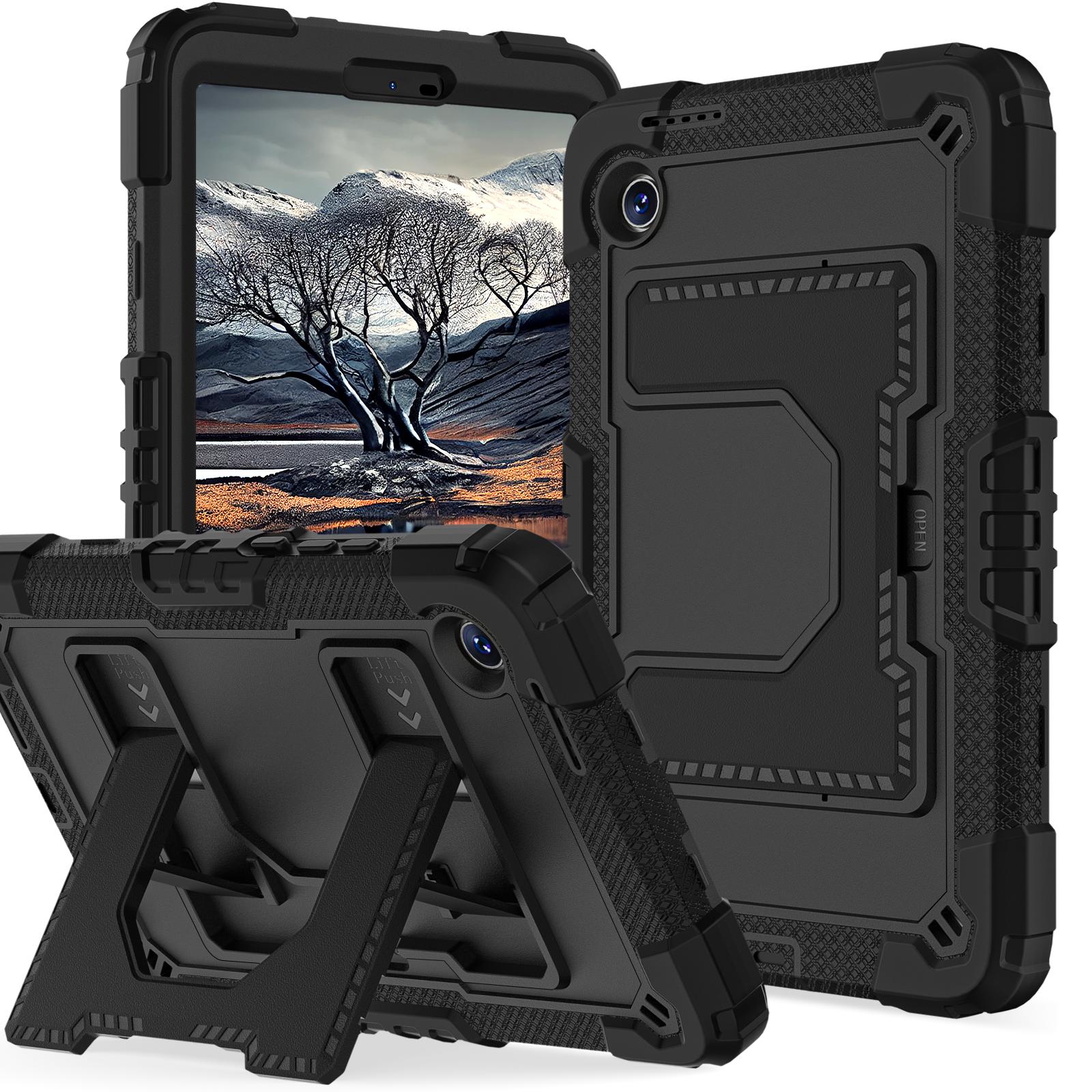 Pour Samsung Galaxy Tab A11+ Plus 11 pouces SM-X230 SM-X236 Étui A9 Plus Enfants Silicone PC Housse de Tablette Étui Blindé A9 Plus 11inch 2023 noir