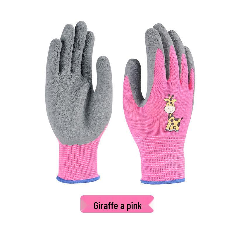 Children's Durable Nitrile Gardening Gloves for Safety and Non-Slip Grip