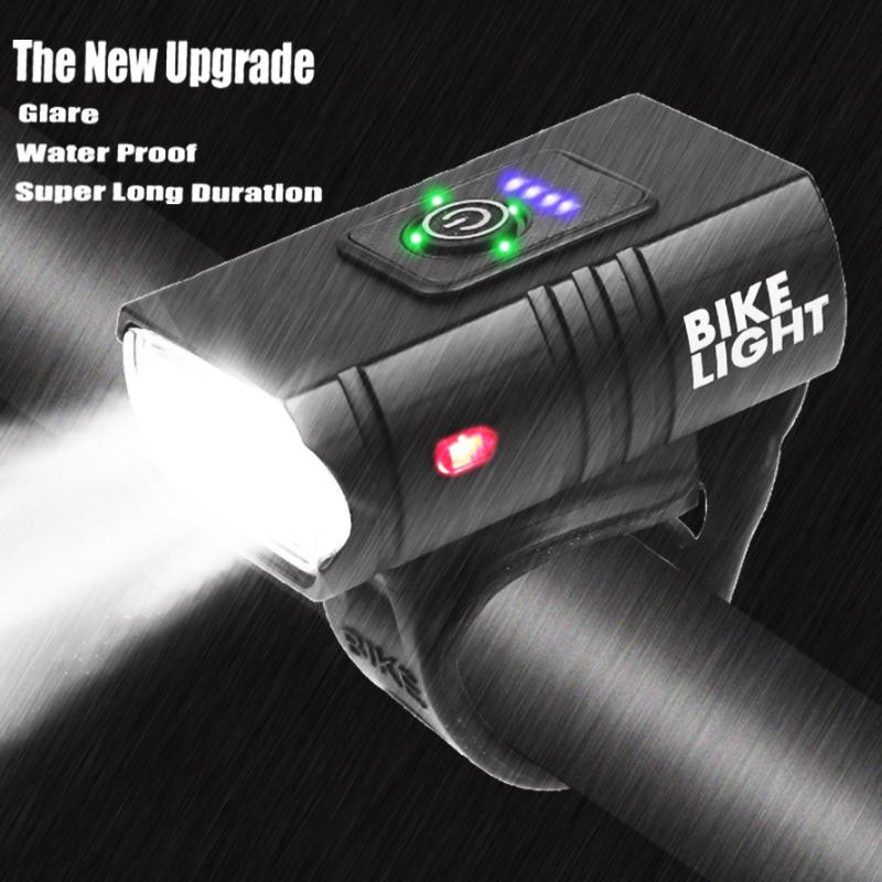 Led  Light Front Portable Usb Rechargeable Waterproof Night Flashlight Riding Accessories Tail Light
