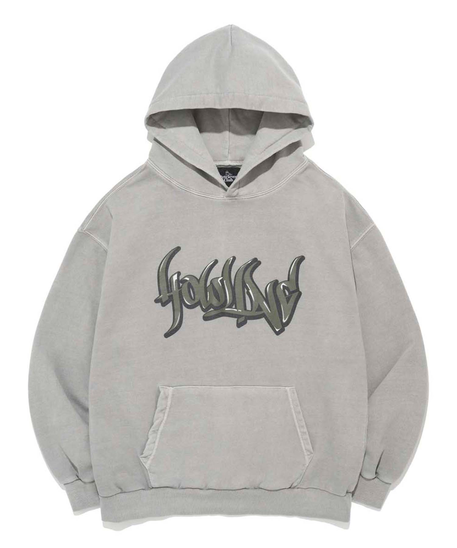 Retriever Club Graffiti Howling Hoodie [Pigment Gray] Gray/M