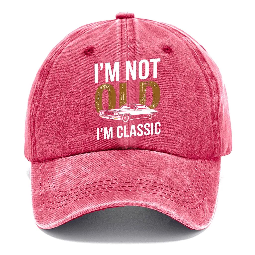 New washed baseball cap printing car logo cap cowboy baseball cap retro versatile soft top hat