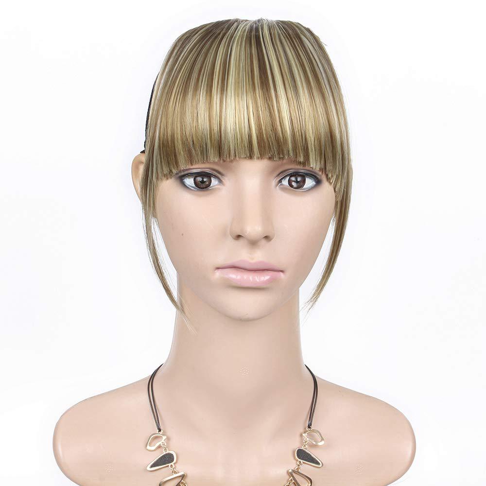 Women's Natural Replacement of Air Bangs, Covering the Hairline, Double Sideburns, and Bangs Wig Pieces