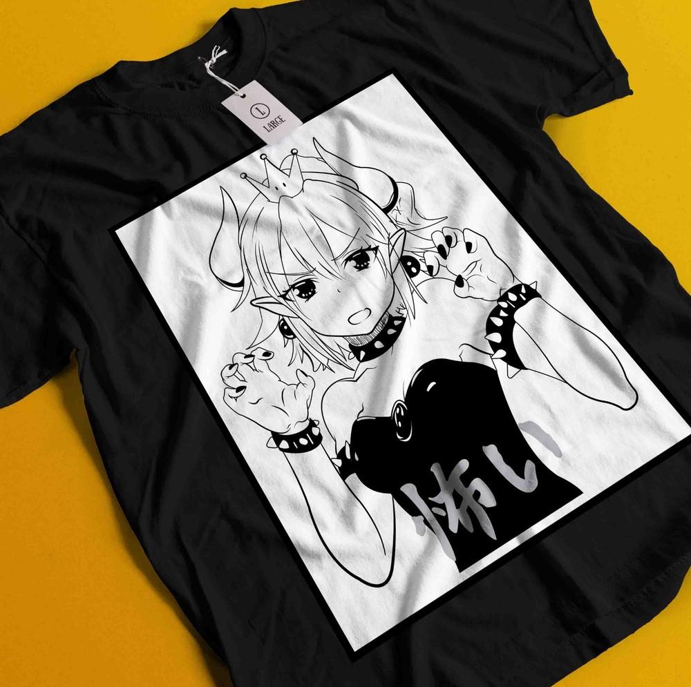 

Аниме футболка в стиле этти, японская графическая футболка, манга вайфу каваии, унисекс футболка M