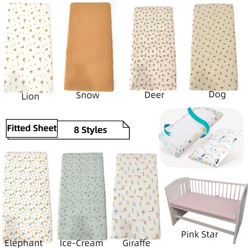 Multi-piece Baby Crib Bedding Set, Four-season Use, Pure Cotton Fabric, Available In Multiple Cute Designs