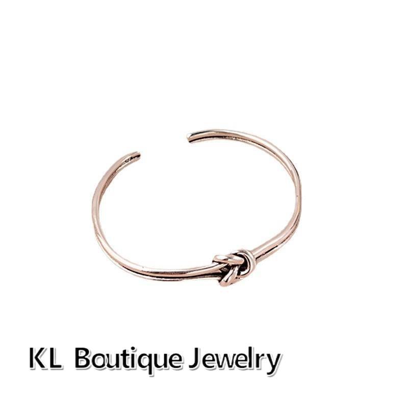 Trendy Ronde Ronde Open Knoop Manchet Bangle Armbanden Voor Vrouwen Elegante Zilveren Sieraden Armband