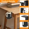 Desk Cup Holder Universal Adjustable Table Drink Holder 5/7/10cm Clip-On Desk Bottle Stand Anti-Spill Table Mug Clamp for Office