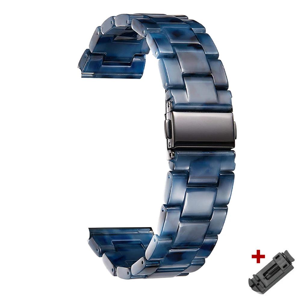 Resin Transparent Band For Huawei Watch GT5/4 GT3/5pro 46mm For Samsung Galaxy Watch 6 3 45mm Gear S3 Lady Strap for Seiko 22mm