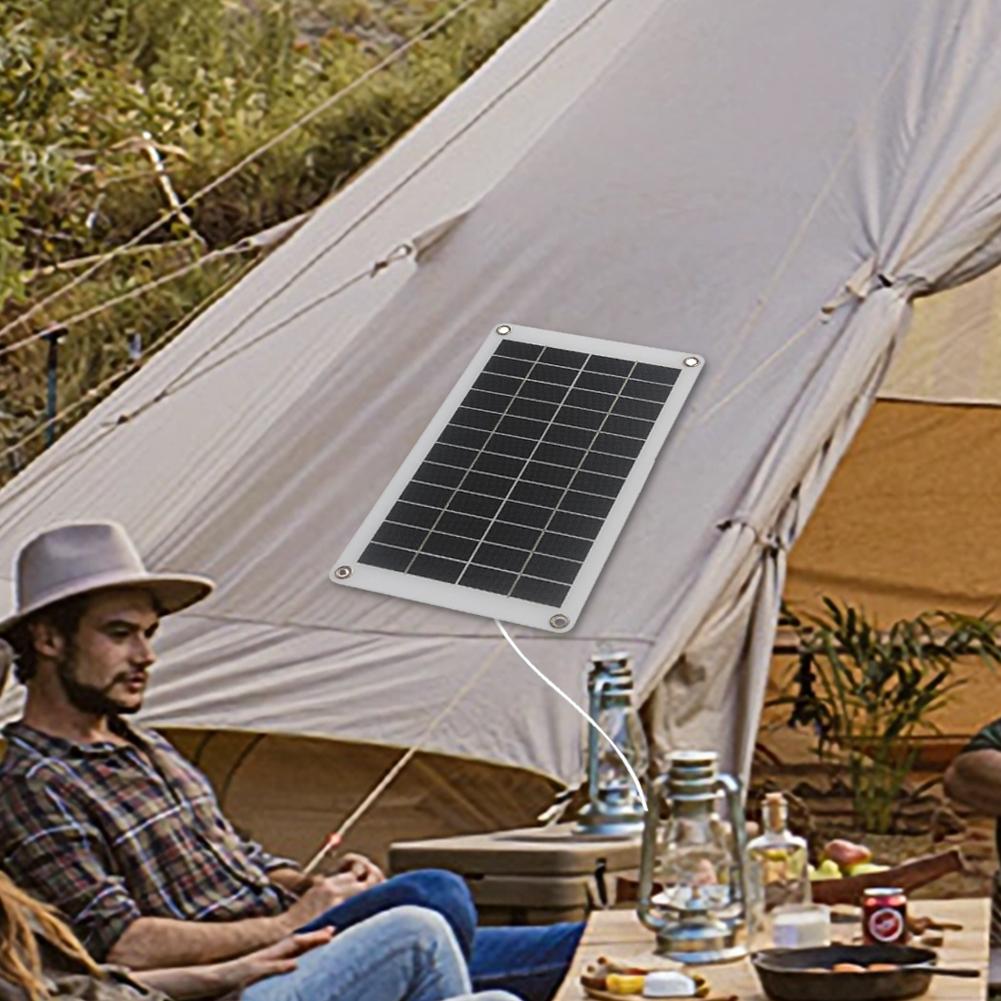 15W12V Mini Solar Panel Type C Solar Battery Charger Solar Charging Panel Emergency Camping Hiking Backpacking