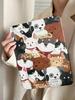 Capa Giratória Pintada à Mão de Gato e Cachorro para iPad mini 6 (Versão 2025)