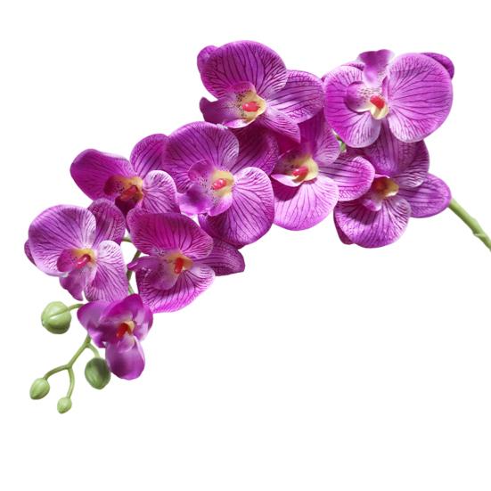 Artificial Orchid Flowers Long Stemmed Realistic Phalaenopsis Orchids No Maintenance Velvet Petals Fake Flower Home Decor