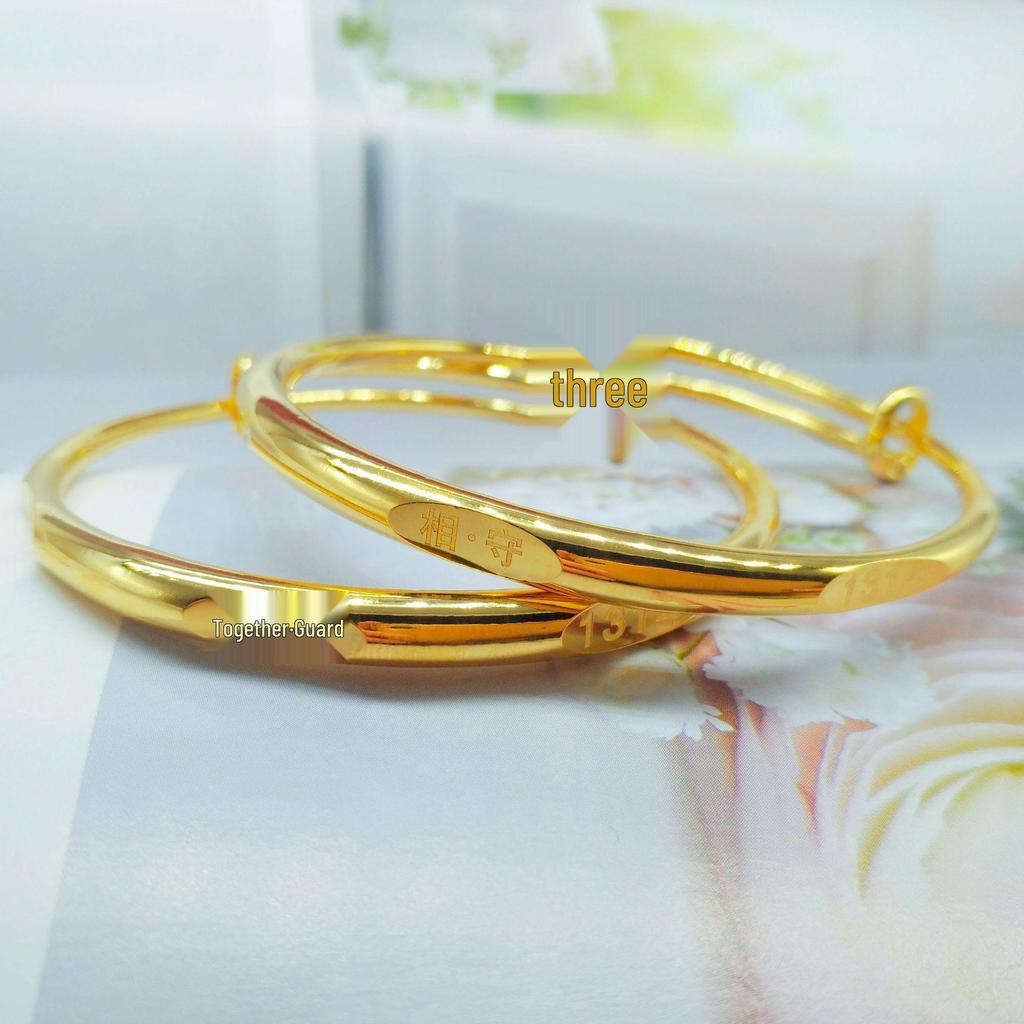 Vietnamese Sand Gold Pet Bracelet: Golden Bangle for Valentine's Day or Qixi Gift for Girlfriend