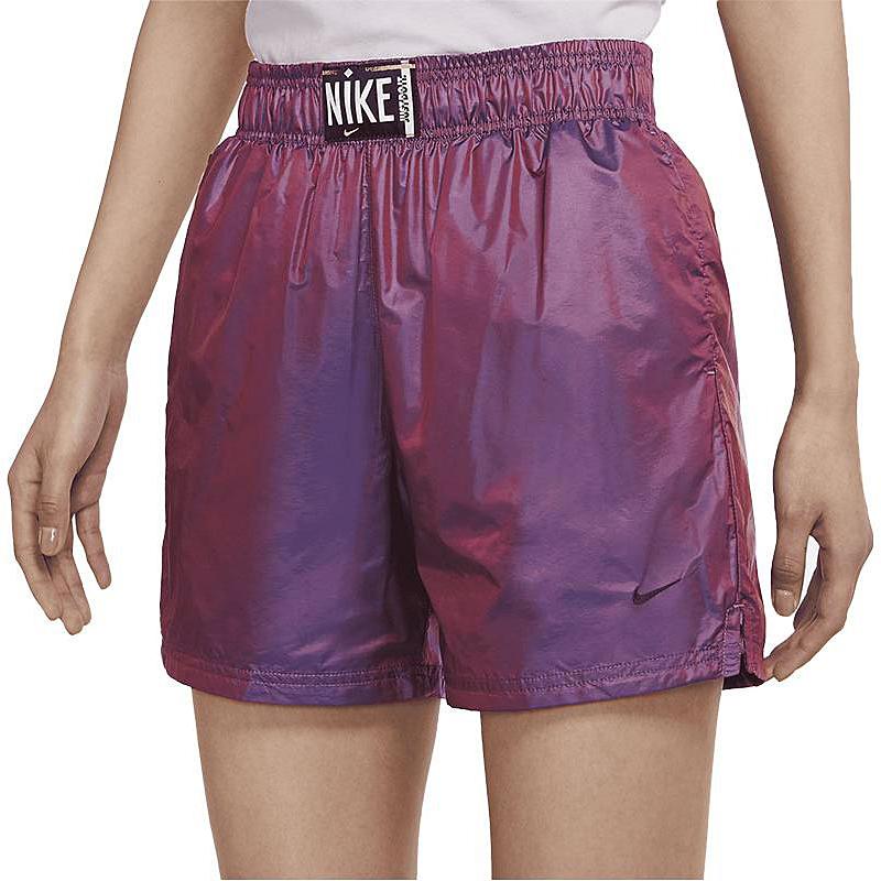 Nike Pantaloni scurți sport casual, țesut, culoare solidă, pentru femei, violet DA6167-597