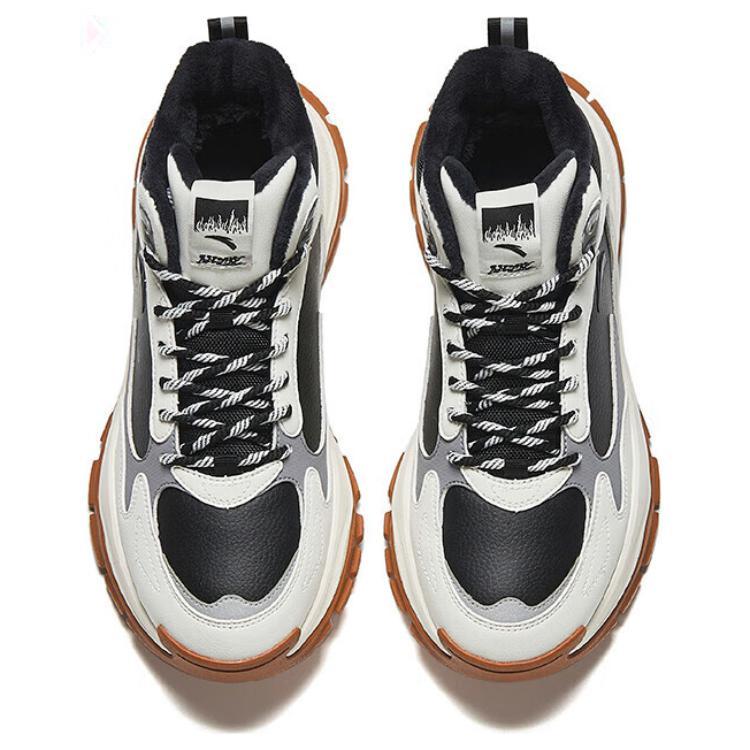 Anta Seeking Boundary Fleece Comfortable Versatile Shock Absorbing Wear Resistant Warm High Top Casual Shoes Men Casual Shoes 112448966-1