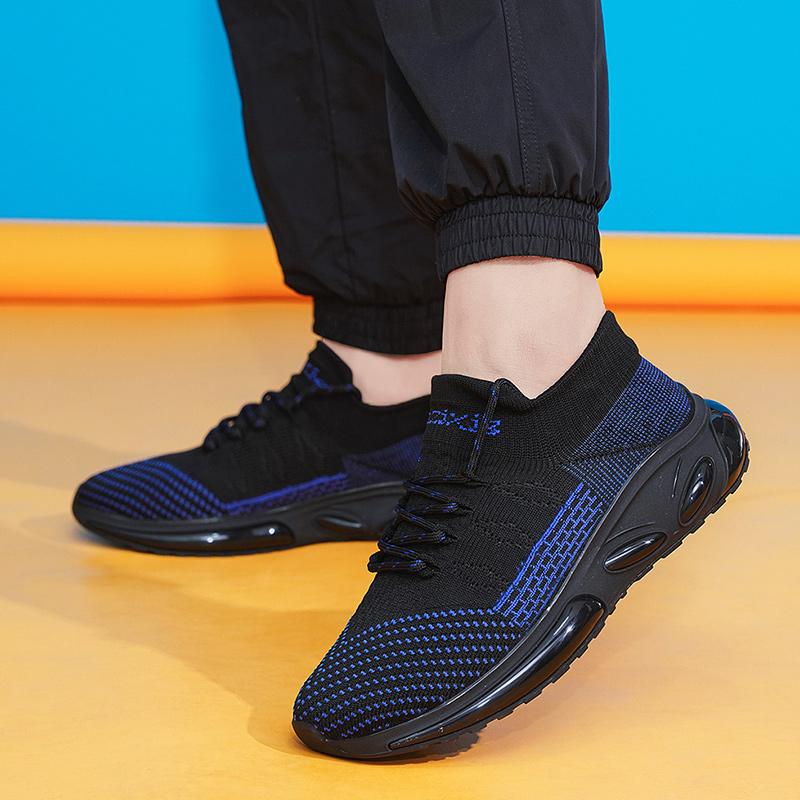 Men's Casual Sports Shoes Men's Foam Shock Absorption Sports Shoes Flying Mesh Breathable Socks Shoes