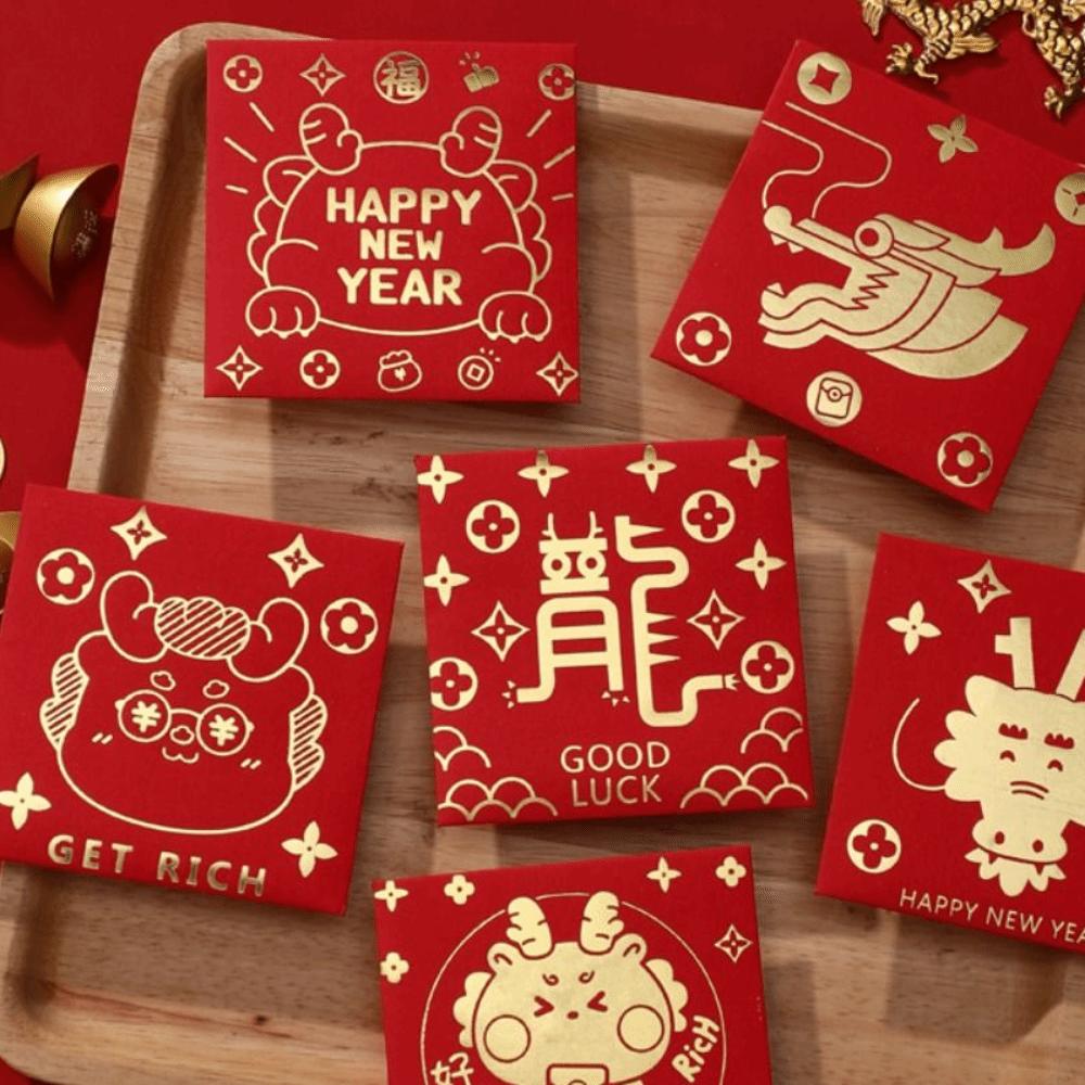 2024 New Year Packet Money Pocket Luck Money Bag Money Bags Red Envelope Wedding Birthday