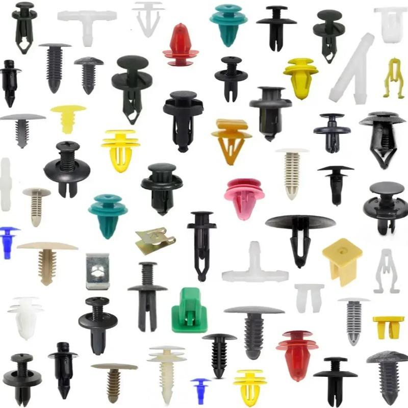 50/100/200pcs Auto Fastener Clips Vehicle Retainer Rivet Door Panel Fender Liner Bumper Fender Trim Plastic Mixed Car Clips