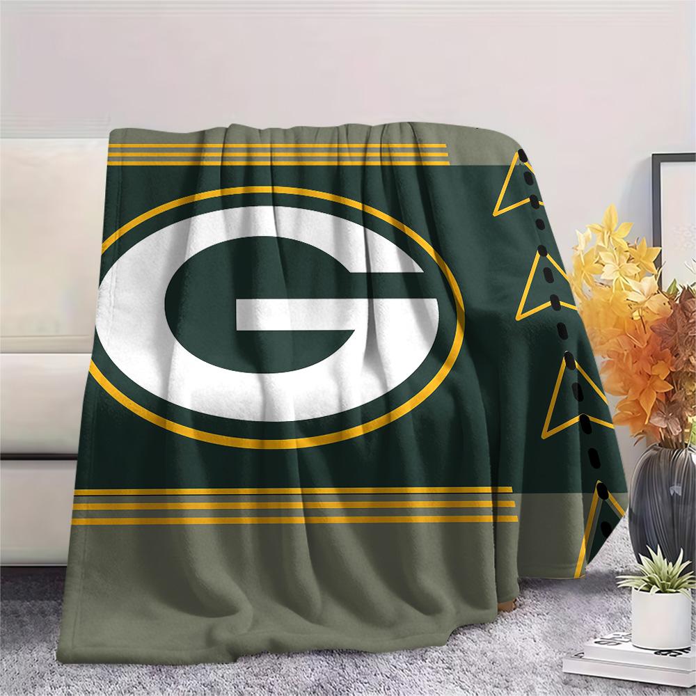 Green Bay Packers Print Flannel Blanket, High Quality Comfortable for All Seasons, Home Decor, Warmth and Comfort, Perfect for Christmas Gifts