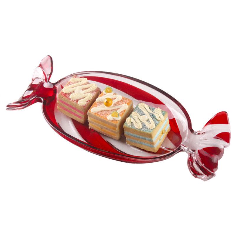 Flavinmci European Style Crystal Glass Fruit Plate