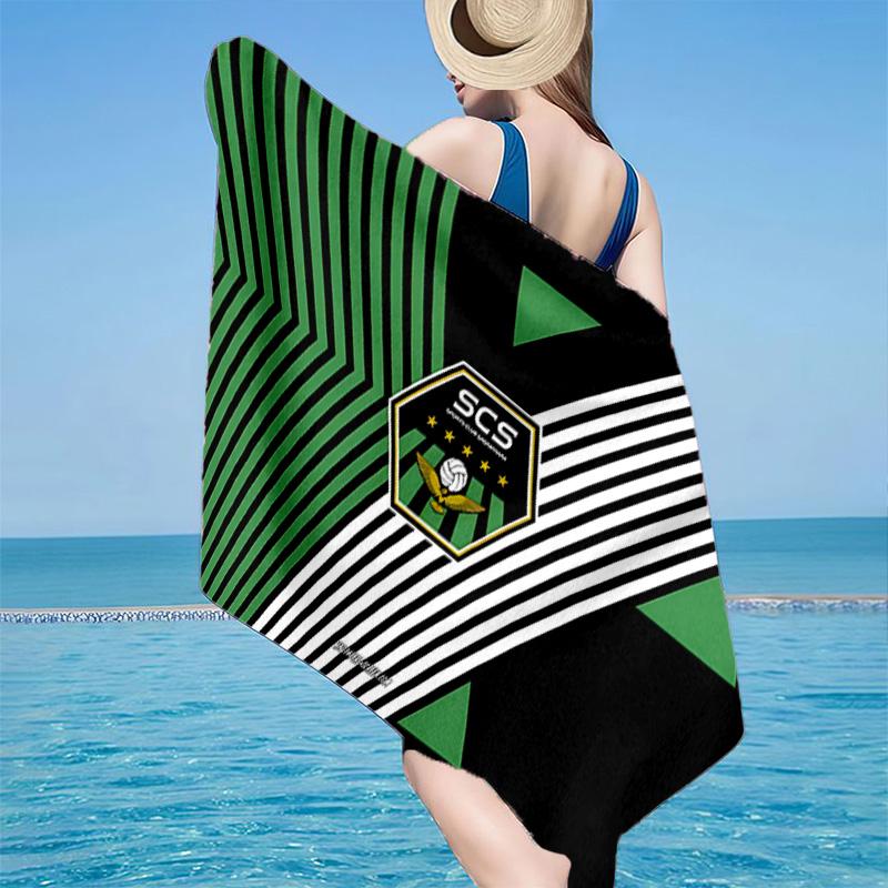 1PC Sassuolo Football Crest Design Beach Towel - Soft, Absorbent Microfiber, Lightweight, Ideal for The Beach, Parties, Travel, Camping fan gifts