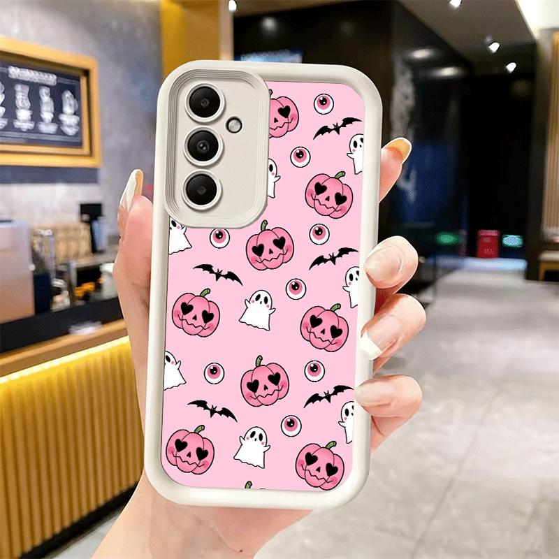 Handyhülle für Samsung Galaxy S26 S25 Ultra S24 FE Rosa Stil Totenkopf Hexe Schale S23 Plus S22 + S21 S20 5G Weiches Silikon Funda
