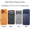 Magsafe Mat Şeffaf Telefon Kılıfı iPhone 17 Air 16 15 14 Plus 13 12 17 Pro Max için Manyetik Kablosuz Şarj Darbeye Dayanıklı Kapak