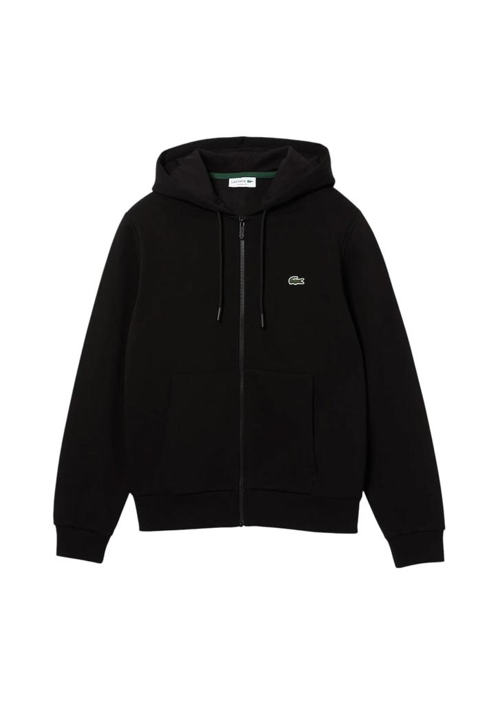 Lacoste Sweatshirt Adjustable Hood Kangaroo Pocket Black