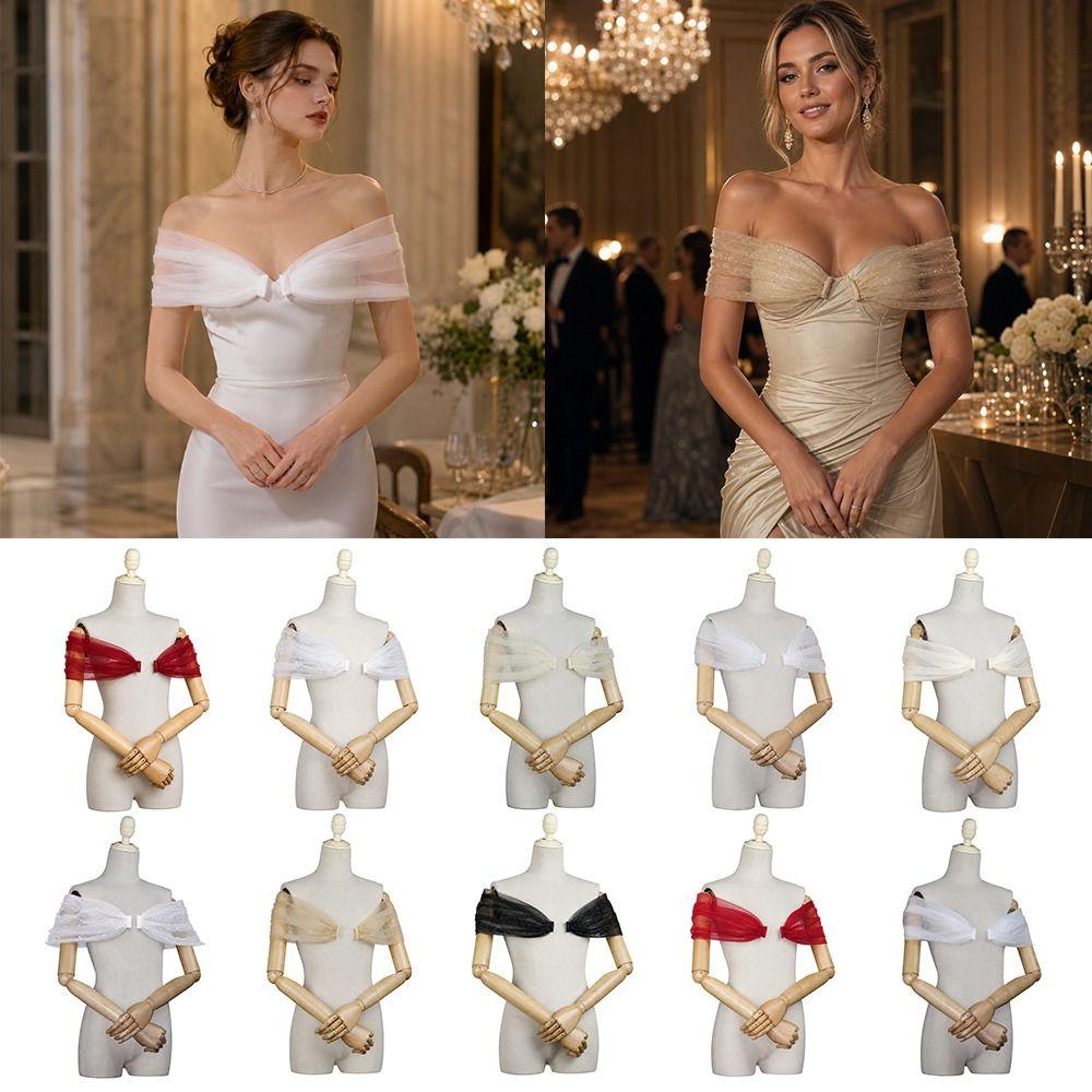 Elegant Detachable Sleeves Tulle Arm Covers Accessories Romantic Bridal Sleeves Bridal Party