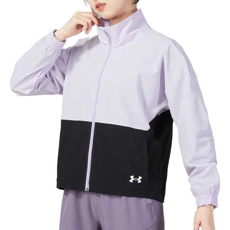 Under Armour Spliced Sports Casual Stand Collar Jacket Women Jackets Multicolor 1370738-515