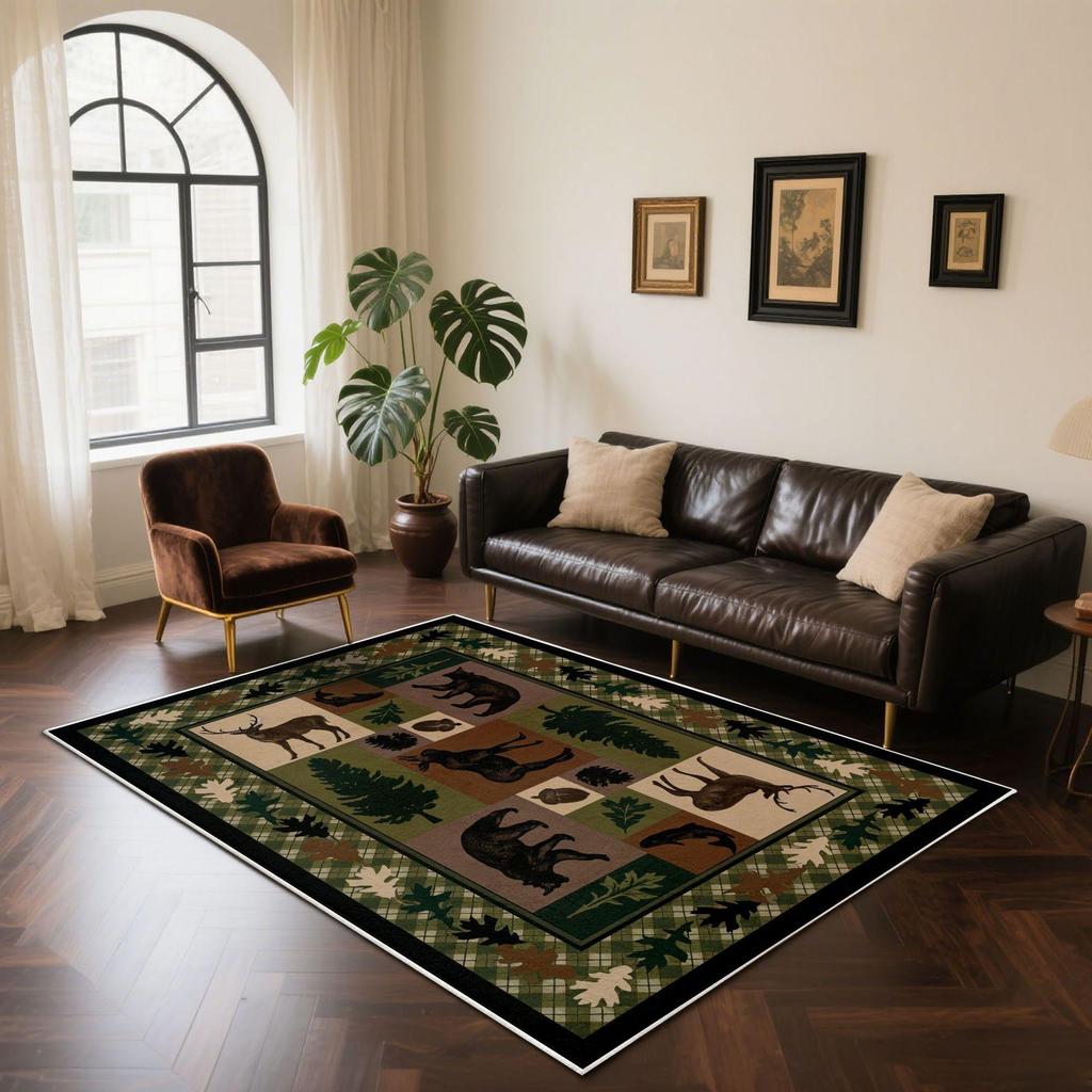 Nordic Ethnic Style Living Room Carpet Home Bedside Bedroom Non Slip Large Size Floor Mat