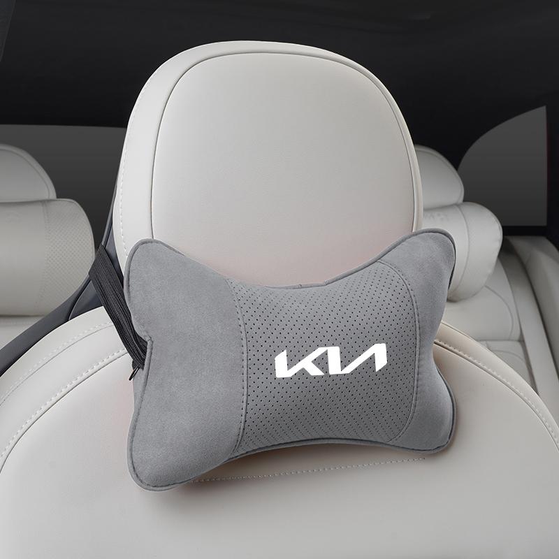 Kia Autositz Kopfstütze Auto Logo Nackenwirbelsäulen Schutz Kissen für KIA EV6 Stinger RIO Sorento Picanto Ceed Borrego Syros K4 K5 K8 vkcy70