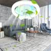 Ceiling Fan LED Lamp with E27 Base 3 Speed LED Bulb Ceiling Fan Silent Chandelier Ceiling Fan Remote Control for Bedroom Kitchen