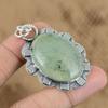 Gift For Her 925 Sterling Silver Natural Moss Prehnite Gemstone Jewelry Pendant