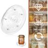 4 Inch Turntable Acrylic Mini Turntable Organizer, Cookie Turntable Clear Ball Bearing Rotating Tray Small Turntable for Table Rack Computer Monitor