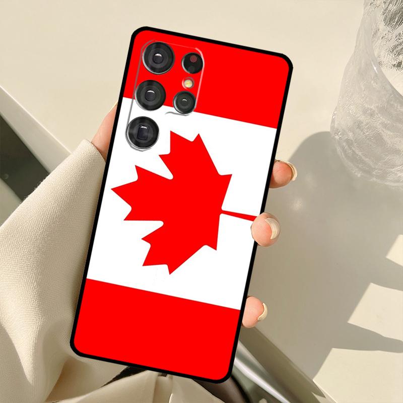 Canada Canadian Flag Case For Samsung Galaxy S25 S24 S23 S22 S21 S20 Ultra S9 S10 Plus S21 FE S25 FE Back Cover