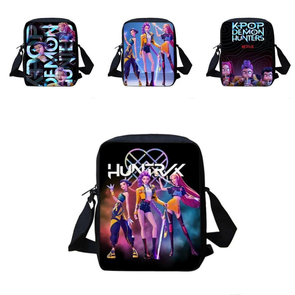 Borsa a tracolla Kpop Demon Hunters con design stampato per studenti delle scuole medie
