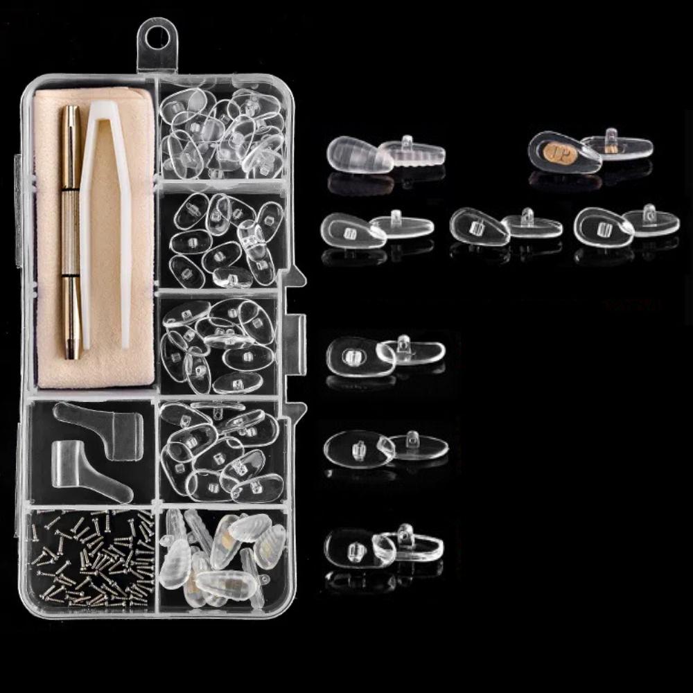 Silicone Precision Screw Sets Replaceable Nose Pads Repair Kit Glasses Repair Tools  Sunglasses