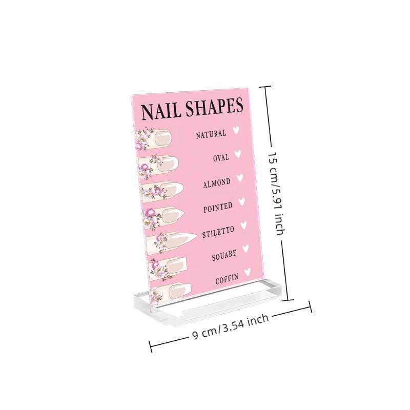 Nail Shapes Nail Tip Display Board Advice Board Acrylic Nail Shape Guide False Nail Showing Holder Nail Salon Display Counter
