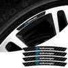 RUNTB1 Car Emblem Tyre Rim Trim Stickers Decal Strip Exterior Accessories For VW GTI Golf8 Polo Passat Mk6 MK7 Tiguan R32 RLine Magotan