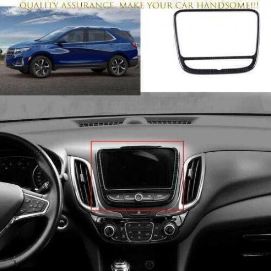Для Chevy Equinox 2018-24 Черная Титановая Панель Навигации GPS Центральной Консоли 8