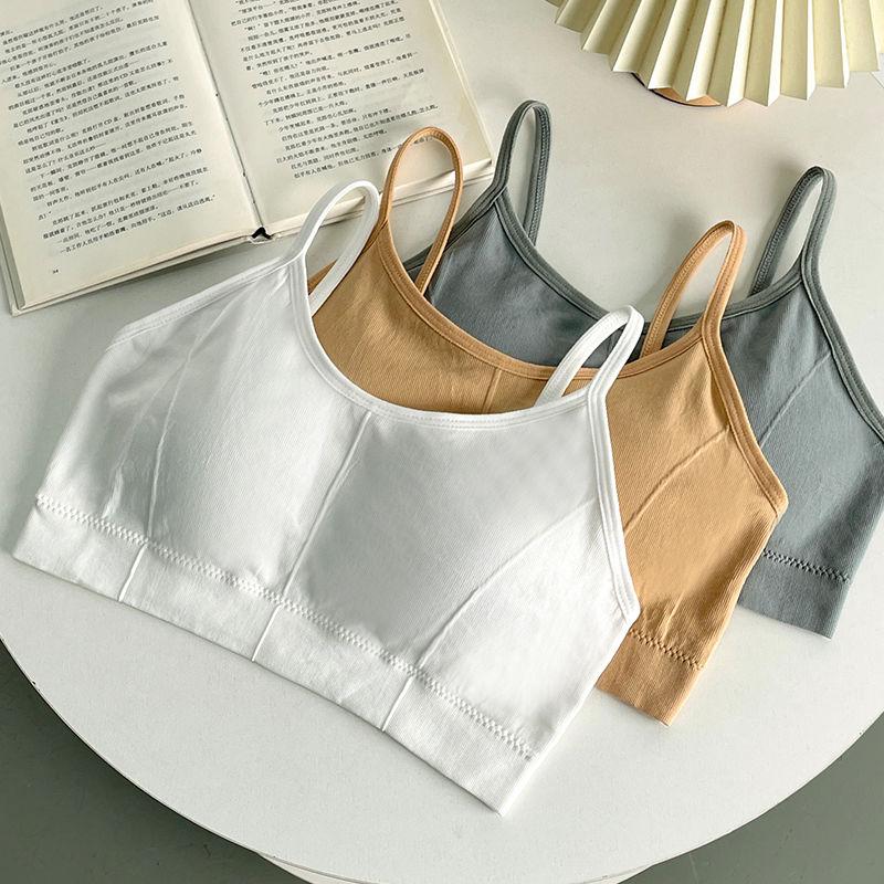 Women's Wire-Free Push-Up Sports Camisole Cami-Style One-Piece Bra Underwear
