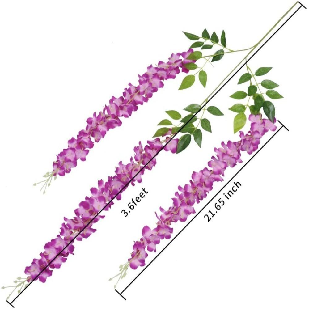 12 TEILE/SATZ Künstliche Blumen Seide Glyzinien Rebe Hängende Blume für Hochzeit Garten Floral DIY Wohnzimmer Büro Dekor