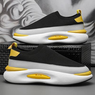 2024 New Mesh Comfortable Color Blocked Thick Sole Height Increasing Running Shoes Lightweight Shock-absorbing Casual Shoes