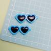 42mm Kawaii Resin Cabochon Heart Sunglasses Shape Flatback Button Patch Sticker Hair Jewelry DIY Material