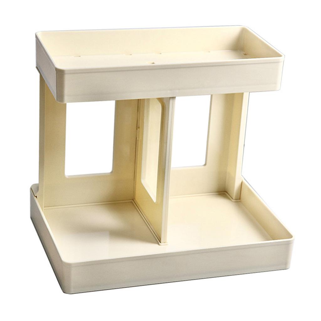 Double Layers Desktop Storage Rack Modern   Makeup Shelf   for Vanity Bathroom